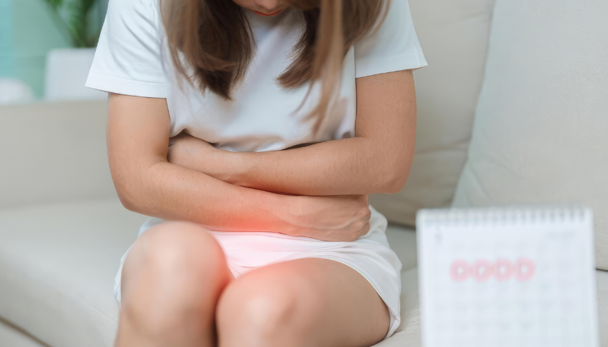 Woman Feeling Menstrual Cramps