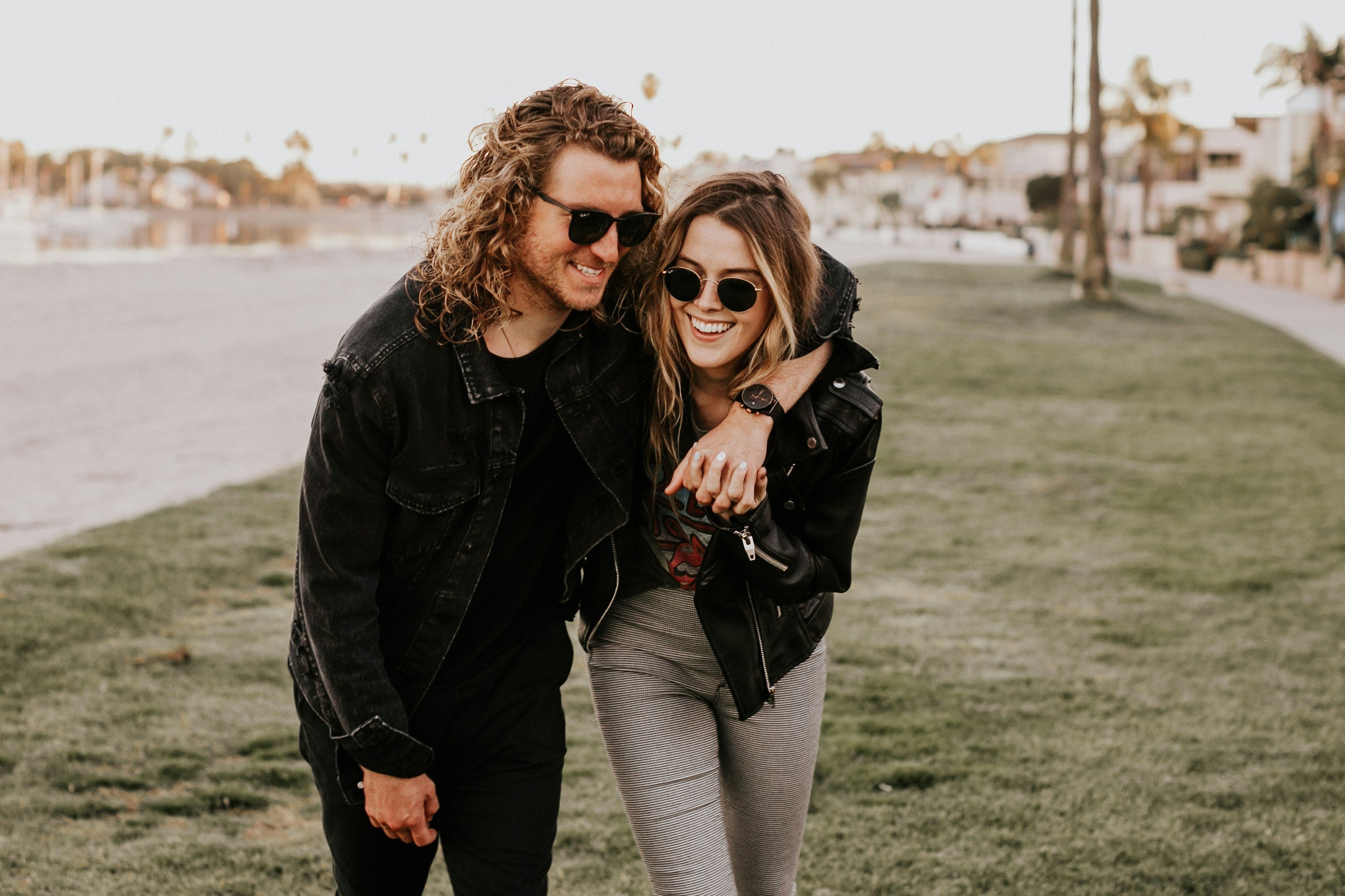 young couple laughing together